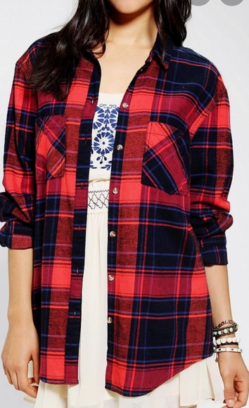 UO- BDG Flannel Button Down Shirt - Picture 1 of 5